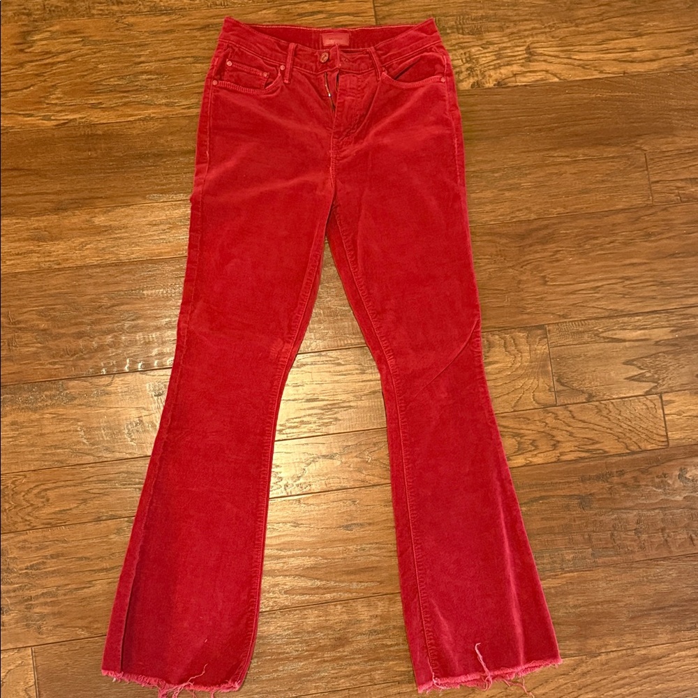 MOTHER The Weekender Fray Hopscotch Flare Jeans size 25